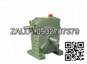 Hộp giảm tốc dạng đứng trục vít - bánh vít Yushen vỏ gang , size : 50 , tỉ số truyền 1/20 Cốt vào( cốt nhỏ) nằm trên Model : WPS