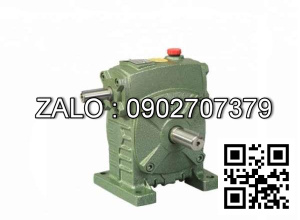 Hộp giảm tốc dạng đứng trục vít - bánh vít Yushen vỏ gang , size : 147 , tỉ số truyền 1/15 Cốt vào( cốt nhỏ) nằm trên Model : WPS