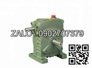 Hộp giảm tốc dạng đứng trục vít - bánh vít Yushen vỏ gang , size : 250 , tỉ số truyền 1/50 Cốt vào( cốt nhỏ) nằm trên Model : WPS