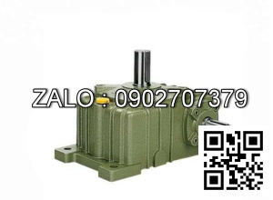 Hộp giảm tốc dạng úp ( nằm ) trục vít - bánh vít Yushen vỏ gang , size :70 , tỉ số truyền 1/60 trục cốt ra hướng lên trên Model : WPO