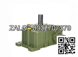 Hộp giảm tốc dạng úp ( nằm ) trục vít - bánh vít Yushen vỏ gang , size : 70 , tỉ số truyền 1/20 trục cốt ra hướng lên trên Model : WPO