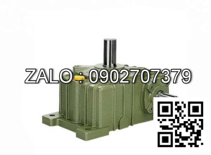 Hộp giảm tốc dạng úp ( nằm ) trục vít - bánh vít Yushen vỏ gang , size : 100 , tỉ số truyền 1/50 trục cốt ra hướng lên trên Model : WPO