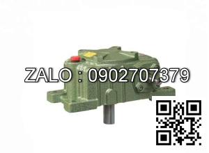Hộp giảm tốc dạng úp ( nằm ) trục vít - bánh vít Yushen vỏ gang , size : 147 , tỉ số truyền 1/25 trục cốt ra hướng xuống dưới Model : WPX