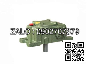 Hộp giảm tốc dạng úp ( nằm ) trục vít - bánh vít Yushen vỏ gang , size : 155 , tỉ số truyền 1/10 trục cốt ra hướng xuống dưới Model : WPX