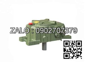 Hộp giảm tốc dạng úp ( nằm ) trục vít - bánh vít Yushen vỏ gang , size : 200 , tỉ số truyền 1/30 trục cốt ra hướng xuống dưới Model : WPX