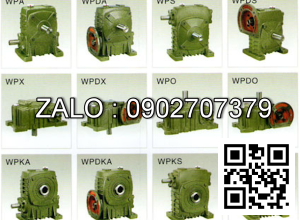 Hộp giảm tốc dạng đứng trục vít - bánh vít Yushen vỏ gang , size : 40 , tỉ số truyền 1/15 mặt bích ( mặt loa ) nằm bên trên Model : WPDS