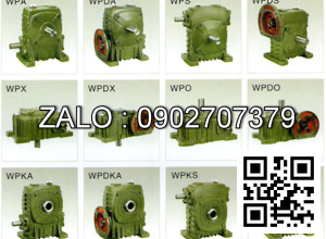 Hộp giảm tốc dạng đứng trục vít - bánh vít Yushen vỏ gang , size : 200 , tỉ số truyền 1/60 mặt bích ( mặt loa ) nằm bên trên Model : WPDS