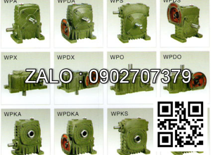 Hộp giảm tốc dạng đứng trục vít - bánh vít Yushen vỏ gang , size : 147 , tỉ số truyền 1/15 mặt bích ( mặt loa ) nằm bên dưới Model : WPDS