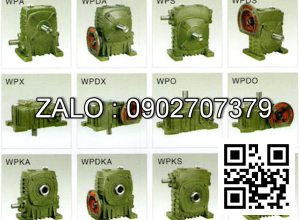 Hộp giảm tốc dạng đứng trục vít - bánh vít Yushen vỏ gang , size : 175 , tỉ số truyền 1/25 mặt bích ( mặt loa ) nằm bên dưới Model : WPDS