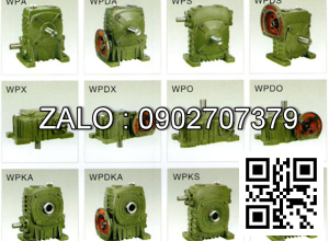 Hộp giảm tốc dạng đứng trục vít - bánh vít Yushen vỏ gang , size : 200 , tỉ số truyền 1/10 mặt bích ( mặt loa ) nằm bên dưới Model : WPDS