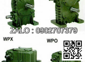 Hộp giảm tốc dạng vuông góc thân đứng vỏ gang , size : 147 , tỉ số truyền 1/25 mặt bích (mặt loa) nằm ở phía trên Model : HMW ( WPDS )