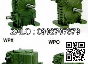 Hộp giảm tốc dạng vuông góc thân đứng vỏ gang , size : 250 , tỉ số truyền 1/40 mặt bích (mặt loa) nằm ở phía trên Model : HMW ( WPDS )