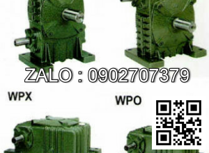 Hộp giảm tốc dạng vuông góc thân đứng vỏ gang , size : 147 , tỉ số truyền 1/25 mặt bích (mặt loa) nằm ở phía dưới Model : LMW ( WPDA )
