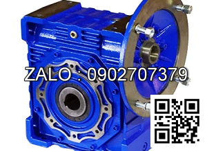 Hộp giảm tốc vỏ nhôm Model : NMRV 075 ( 80B14 ) lỗ cốt âm vuông 19mm , tỉ số truyền 100