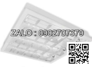 Máng đèn huỳnh quang âm trần Paragon 18/20W T8-T10 PRFA318 606x606x88mm-(3 bóng)