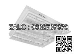 Máng đèn huỳnh quang âm trần Paragon 18/20W T8-T10 PRFA418 606x606x88mm-(4 bóng)