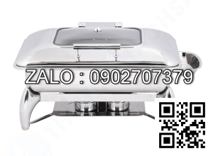 Nồi Hâm Buffet Chữ Nhật Nắp Kiếng Có Chân Đa Năng S62593