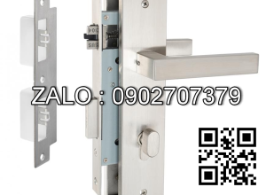 Khóa cửa nẹp Vickini 37916.101 inox mờ ruột chốt