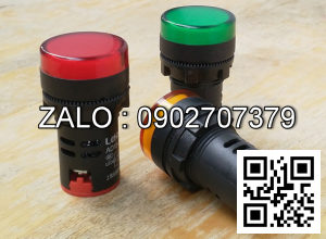 Đèn báo pha đỏ phi 22, 220V