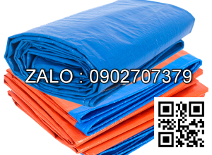 Bạt che loại xanh - cam , kích thước 20m x 30 m