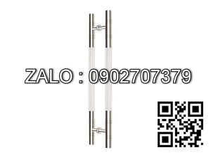 Tay cửa kính mica sọc trắng