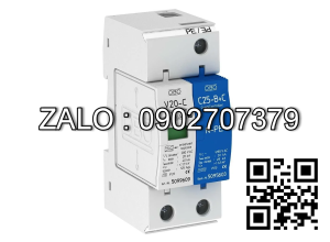 Thiết bị cắt lọc sét 1 pha V20-C/1+NPE-280 OBO 5094650