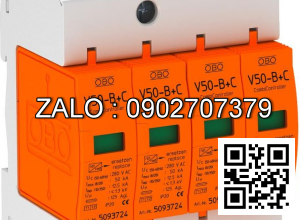 Chống sét lan truyền V50-B+C/4+FS-280 (280V, 4P, Imax 50kA+FS) OBO 5093647