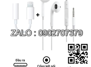 Jack Chia Tai Nghe IP 5/6 Và Cổng Sạc Lightning Loại Tốt (Box)