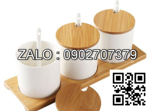 Bộ 3 hũ đựng gia vị (Kiện 18 bộ)