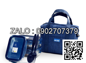 Bộ hộp cơm thủy tinh 3 hộp 350ml (có túi)