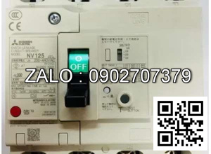 CB khối chống giật Mitsubishi NV125-HV 4P 125A 50kA 1.2.500mA