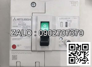 CB khối chống giật Mitsubishi NV250-HV 3P 250A 75kA 30mA
