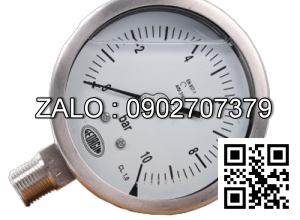 Dong ho ap 3 kim, -0.1-0.5Mpa, M20*1.5