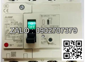 CB khối chống giật Mitsubishi NV125-SV 4P 30A 30kA 1.2.500mA