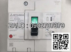 CB khối chống giật Mitsubishi NV250-SV 3P 225A 36kA 30mA