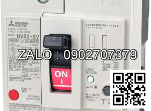 CB khối chống giật Mitsubishi NV32-SV 3P 20A 5kA 30mA