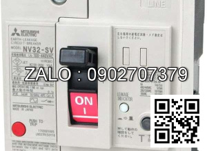 CB khối chống giật Mitsubishi NV32-SV 3P 10A 5kA 1.2.500mA