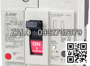 CB khối chống giật Mitsubishi NV32-SV 3P 10A 5kA 30mA