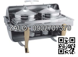 Lò điện hâm soup chữ nhật chân vàng (nắp PC) dùng điện ATOSA LHDSK61181