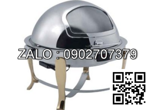 Lò điện hâm buffet tròn chân vàng (nắp PC) dùng điện ATOSA DSK51161