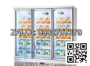 Tủ đông 3 cánh kính quạt gió Kincool