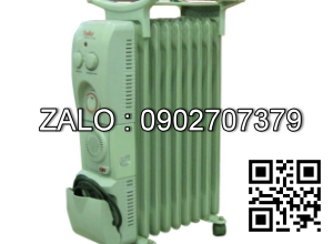 Sưởi dầu SAIKO hẹn giờ,quạt 400w,giá phơi,9 thanh