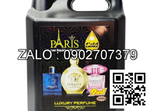 Thùng 4 can nước giặt xả quần áo Paris gold 5L màu đen