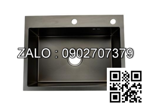 Chậu Rửa Chén Bát Inox Sus304 Nano Đen 60X45Cm Chống Trầy Xước Cao Cấp Tặng Kèm Rổ Đa Năng