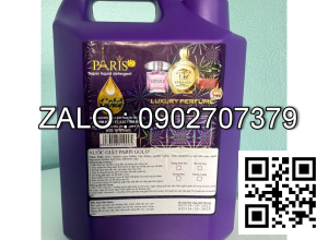 Thùng 4 can nước giặt xả quần áo Paris gold 5L (màu tím)