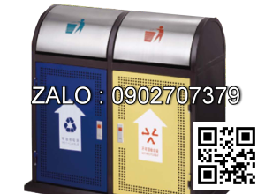 Thùng rác ngoài trời 2 ngăn A37-Q