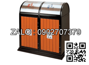 Thùng rác ngoài trời 2 ngăn A78