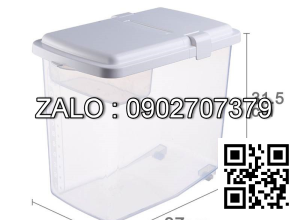 Thùng gạo 10kg nắp bật có bánh xe (Kiện 15 cái)