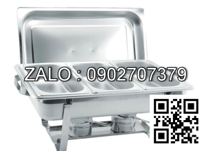 Nồi Đựng Soup Buffet Chữ Nhật 2 Ngăn NF2111-S