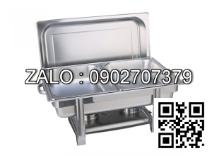 Nồi Buffet Chữ Nhật 2 Ngăn Nắp PC NF2126-S